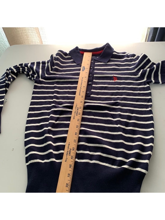U.S. Polo Assn. Sweaters - U.S. Polo Assn navy striped collared sweater dress